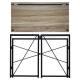 Стол на металлокаркасе BRABIX LOFT CD-002, 1000х500х750 мм, складной, цвет дуб антик, 641213. Фото товара с разных ракурсов.
