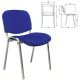 Стул для персонала и посетителей "ИЗО", хромированный каркас, ткань синяя С-06 главное фото в маленьком размере