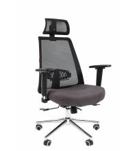 Кресло руководителя Chairman 535 Россия LUX ткань черный/серый